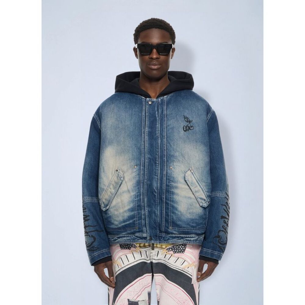 Off-White Men Cherry Jers Hoodie Den Jkt